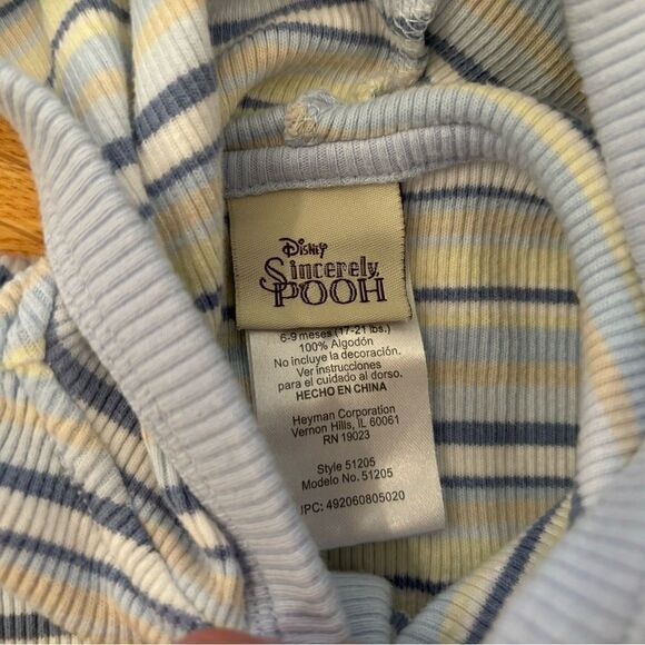 Disney Winnie The Pooh Sincerely Pooh Vintage Stripe Embroidered Hood Cardigan - Picture 4 of 5